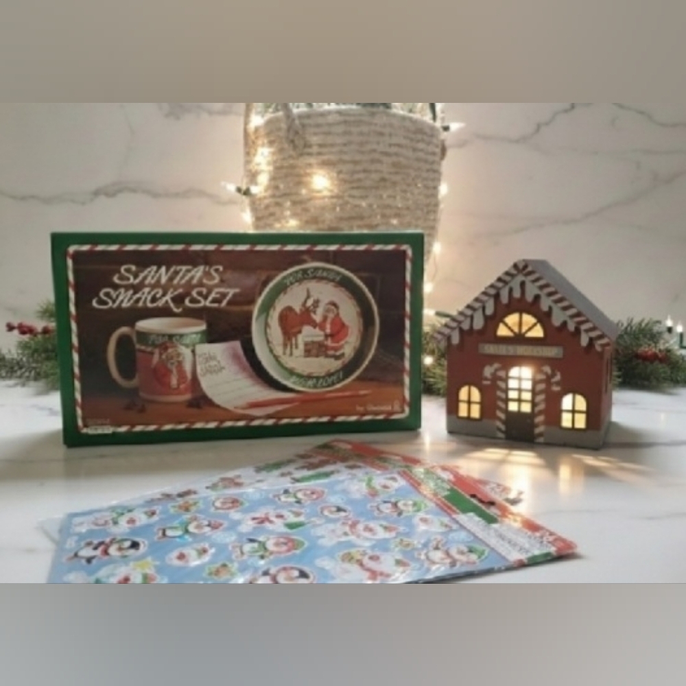 Deluxe Christmas Bundle - Santa's Snack Set, Santa's Workshop & Stickers